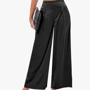 Amazon Essentials Black Wide-Leg Women's Pants